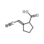 CAS 登录号：25341-99-5， (2E)-2-(氰基甲基烯)环戊烷羧酸