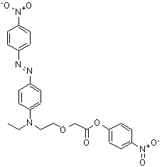CAS 登录号：253426-51-6， 4-硝基苯基 [2-(乙基{4-[(E)-(4-硝基苯基)偶氮]苯基}氨基)乙氧基]乙酸酯