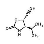 CAS 登录号：253676-25-4， (4S,5R)-5-乙炔基-4-异丙基-1,3-恶唑烷-2-酮