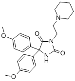 CAS#: 25466-44-8, 5,5-Bis(4-Methoxyphenyl)-3-[2-(1-Piperidyl)Ethyl]Imidazolidine-2,4-Dione