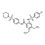 CAS#: 254877-04-8, 2-{[(4-Chlorophenyl)Sulfonyl]Amino}-4,5-Dimethoxy-N-[4-(4-Thiomorpholinylsulfonyl)Phenyl]Benzamide
