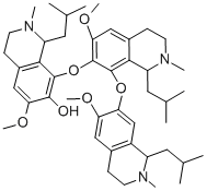 CAS#: 2552-47-8, 6-Methoxy-8-[[6-Methoxy-8-[[6-Methoxy-2-Methyl-1-(2-Methylpropyl)-3,4-Dihydro-1H-Isoquinolin-7-Yl]Oxy]-2-Methyl-1-(2-Methylpropyl)-3,4-Dihydro-1H-Isoquinolin-7-Yl]Oxy]-2-Methyl-1-(2-Methylpropyl)-3,4-Dihydro-1H-Isoquinolin-7-Ol