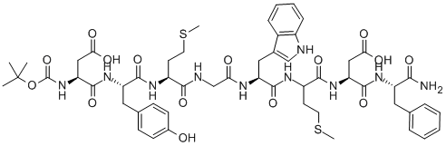 CAS 登录号：25687-34-7， 叔丁氧羰基-天冬氨酰-酪氨酰-蛋氨酰-甘氨酰-色氨酰-蛋氨酰-天冬氨酰-苯丙氨酰胺