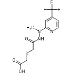 CAS#: 257862-86-5, [(2-{2-Methyl-2-[4-(Trifluoromethyl)-2-Pyridinyl]Hydrazino}-2-Oxoethyl)Sulfanyl]Acetic Acid