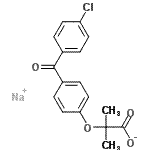 CAS 登录号：258834-37-6， 钠2-[4-(4-氯苯甲酰基)苯氧基]-2-甲基-丙酸酯