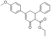 CAS 登录号:25960-25-2, 4-(4-甲氧基苯基)-2-氧代-6-苯基-3-环己烯-1-羧酸乙酯
