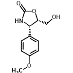 CAS 登录号：259794-13-3， (4S,5S)-5-(羟基甲基)-4-(4-甲氧基苯基)-1,3-恶唑烷-2-酮