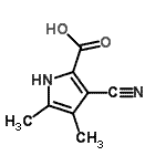 CAS#: 26187-37-1, 3-Cyano-4,5-Dimethyl-1H-Pyrrole-2-Carboxylic Acid