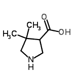CAS#: 261896-35-9, 4,4-Dimethyl-3-Pyrrolidinecarboxylic Acid