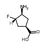 CAS 登录号：262279-96-9， (1R,3S,4S)-3-氨基-4-氟环戊烷羧酸