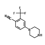 CAS 登录号：262295-57-8， 4-(1-哌嗪基)-2-(三氟甲基)苯甲腈
