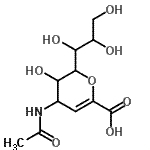 CAS#: 263155-11-9, 4-Acetamido-2,6-anhydro-3,4-dideoxy-6-(1,2,3-trihydroxypropyl)hex-2-enonic acid