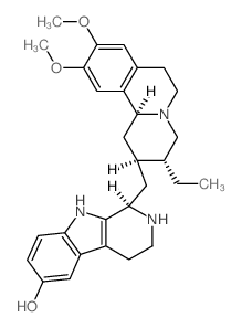 CAS#: 2632-29-3, (1R)-1-[[(2S,3R,11bS)-3-Ethyl-9,10-Dimethoxy-2,3,4,6,7,11b-Hexahydro-1H-Pyrido[2,1-a]Isoquinolin-2-Yl]Methyl]-2,3,4,9-Tetrahydro-1H-Pyrido[3,4-b]Indol-6-Ol