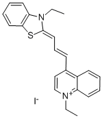 CAS#: 2642-25-3, 1-Ethyl-4-[(E,3E)-3-(3-Ethyl-1,3-Benzothiazol-2-Ylidene)Prop-1-Enyl]Quinolin-1-Ium Iodide