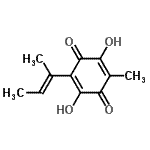 CAS#: 2654-69-5, 2-[(2E)-2-Buten-2-Yl]-3,6-Dihydroxy-5-Methyl-1,4-Benzoquinone