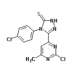 CAS#: 266337-73-9, 5-(2-Chloro-6-Methyl-4-Pyrimidinyl)-4-(4-Chlorophenyl)-2,4-Dihydro-3H-1,2,4-Triazole-3-Thione