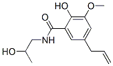 CAS 登录号：26750-84-5， 5-烯丙基-2-羟基-N-(2-羟基丙基)间大茴香酰胺