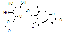 CAS#: 26836-43-1, (3aR,7aalpha,9aalpha)-3,3a,4,4a,6,7,7a,8,9,9alpha-Decahydro-7alpha-[(6-O-Acetyl-beta-D-Glucopyranosyl)Oxy]-4abeta,8alpha-Dimethyl-3-Methyleneazuleno[6,5-b]Furan-2,5-Dione