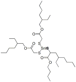 CAS#: 26864-37-9, 2-Ethylhexyl 4-Butyl-10-Ethyl-4-[[2-[(2-Ethylhexyl)Oxy]-2-Oxoethyl]Thio]-7-Oxo-8-Oxa-3,5-Dithia-4-Stannatetradecanoate