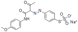 CAS#: 27391-26-0, Thiosulfuric Acid S-[4-[[1-[[(4-Methoxyphenyl)Amino]Carbonyl]-2-Oxopropyl]Azo]Phenyl] ester O-Sodium Salt