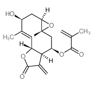 CAS#: 27542-17-2, 2-Methylpropenoic Acid [(1aR,3S,4Z,5aR,8aR,9R,10aR)-1a,2,3,5a,7,8,8a,9,10,10alpha-Decahydro-3-Hydroxy-4,10alpha-Dimethyl-8-Methylene-7-Oxooxireno[5,6]Cyclodeca[1,2-b]Furan-9-Yl] Ester