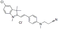CAS 登录号：27564-02-9， 5-氯-2-[2-[4-[(2-氰基乙基)甲基氨基]苯基]乙烯基]-1,3,3-三甲基-3H-吲哚鎓氯化物