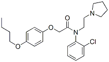 CAS 登录号：27585-38-2， 2-(4-丁氧基苯氧基)-2'-氯-N-[2-(1-吡咯烷基)乙基]乙酰苯胺