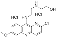 CAS 登录号：27739-78-2， 2-氯-6-甲氧基-9-[2-(2-羟基乙基)氨基乙基氨基]-1-氮杂吖啶二盐酸盐