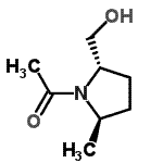 CAS 登录号：28115-46-0， 1-[(2S,5R)-2-(羟基甲基)-5-甲基-1-吡咯烷基]乙酮
