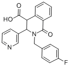 CAS 登录号：281206-13-1， 2-(4-氟苄基)-1-氧代-3-吡啶-3-基-1,2,3,4-四氢异喹啉-4-羧酸