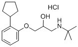 CAS 登录号:28163-36-2, 1-叔-丁基氨基-3-(2-环戊基苯氧基)丙-2-醇盐酸盐