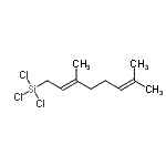 CAS 登录号：28333-49-5， 三氯[(2E)-3,7-二甲基-2,6-辛二烯-1-基]硅烷