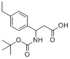 CAS#: 284493-61-4, 3-Tert-Butoxycarbonylamino-3-(4-Ethyl-Phenyl)-Propionic Acid