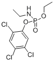 CAS 登录号：2864-61-1， 乙基氨基磷酸乙基 2,4,5-三氯苯基酯