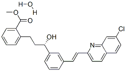 CAS 登录号：287930-78-3， 2-((3S)-3-{3-[(E)-2-(7-氯喹啉-2-基)乙烯基]苯基}-3-羟基丙基)苯甲酸甲酯水合物