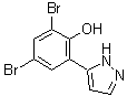 CAS 登录号：288401-37-6， 2,4-二溴-6-(1H-吡唑-5-基)苯酚