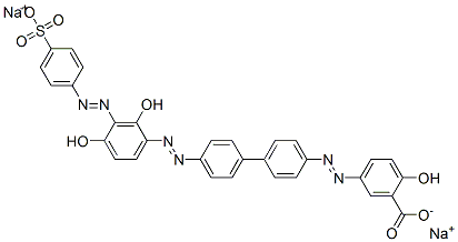 CAS#: 2893-80-3, Disodium 5-[[4'-[[2,4-Dihydroxy-3-[(4-Sulphonatophenyl)Azo]Phenyl]Azo][1,1'-Biphenyl]-4-Yl]Azo]Salicylate