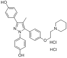 CAS#: 289726-02-9, 1,3-Bis(4-Hydroxyphenyl)-4-Methyl-5-[4-(2-Piperidinylethoxy)Phenol]-1H-Pyrazole Dihydrochloride