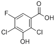 CAS 登录号：290835-84-6， 2,4-二氯-5-氟-3-羟基苯甲酸