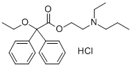 CAS 登录号:2912-83-6, 2,2-二苯基-2-乙氧基-乙酸(2-(N-乙基-N-丙基氨基)乙基)酯盐酸盐