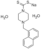 CAS 登录号:29140-61-2, 4-(1-萘基甲基)-1-哌嗪二硫代甲酸钠盐二水合物