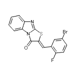 CAS#: 292169-72-3, (2Z)-2-(5-Bromo-2-Fluorobenzylidene)[1,3]Thiazolo[3,2-a]Benzimidazol-3(2H)-One