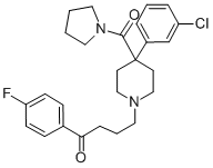 CAS#: 2924-46-1, 4'-Fluoro-4-[4-(3-chlorophenyl)-4-(pyrrolidinylcarbonyl)piperidino]butyrophenone