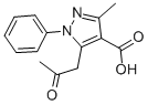 CAS 登录号:294874-70-7, 3-甲基-5-(2-氧代丙基)-1-苯基-1H-吡唑-4-羧酸