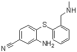CAS#: 296774-10-2, 3-Amino-4-({2-[(Methylamino)Methyl]Phenyl}Sulfanyl)Benzonitrile