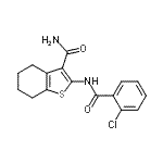 CAS#: 298193-32-5, 2-[(2-Chlorobenzoyl)Amino]-4,5,6,7-Tetrahydro-1-Benzothiophene-3-Carboxamide