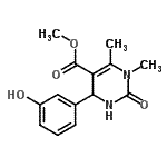 CAS#: 301319-88-0, Methyl 4-(3-Hydroxyphenyl)-1,6-Dimethyl-2-Oxo-1,2,3,4-Tetrahydro-5-Pyrimidinecarboxylate