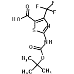 CAS 登录号:302963-97-9, 2-(叔-丁氧羰基氨基)-4-(三氟甲基)噻唑-5-羧酸