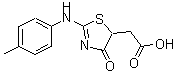 CAS#: 303120-90-3, {2-[(4-Methylphenyl)Amino]-4-Oxo-4,5-Dihydro-1,3-Thiazol-5-Yl}Acetic Acid