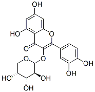 CAS 登录号：30370-87-7， 3-(阿拉伯糖基氧基)-2-(3,4-二羟基苯基)-5,7-二羟基-4H-1-苯并吡喃-4-酮